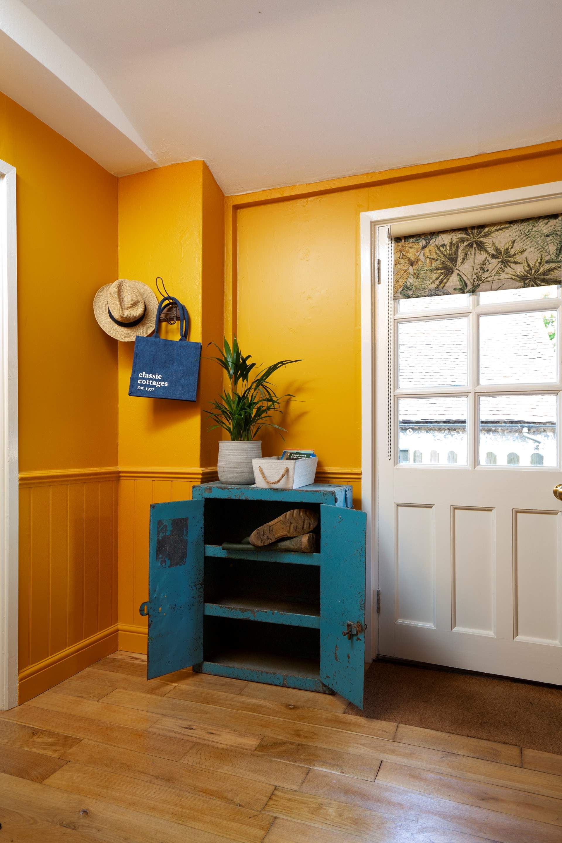 Store wellies and hiking boots.