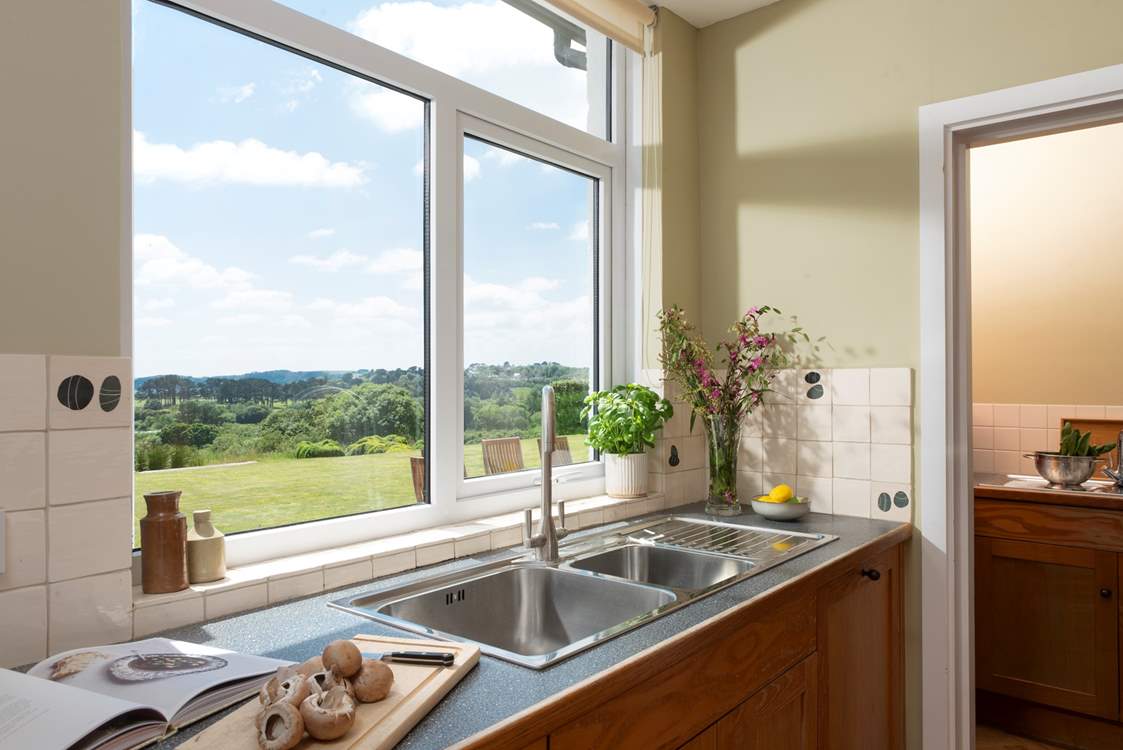 Preparing meals won't be a chore with that view.