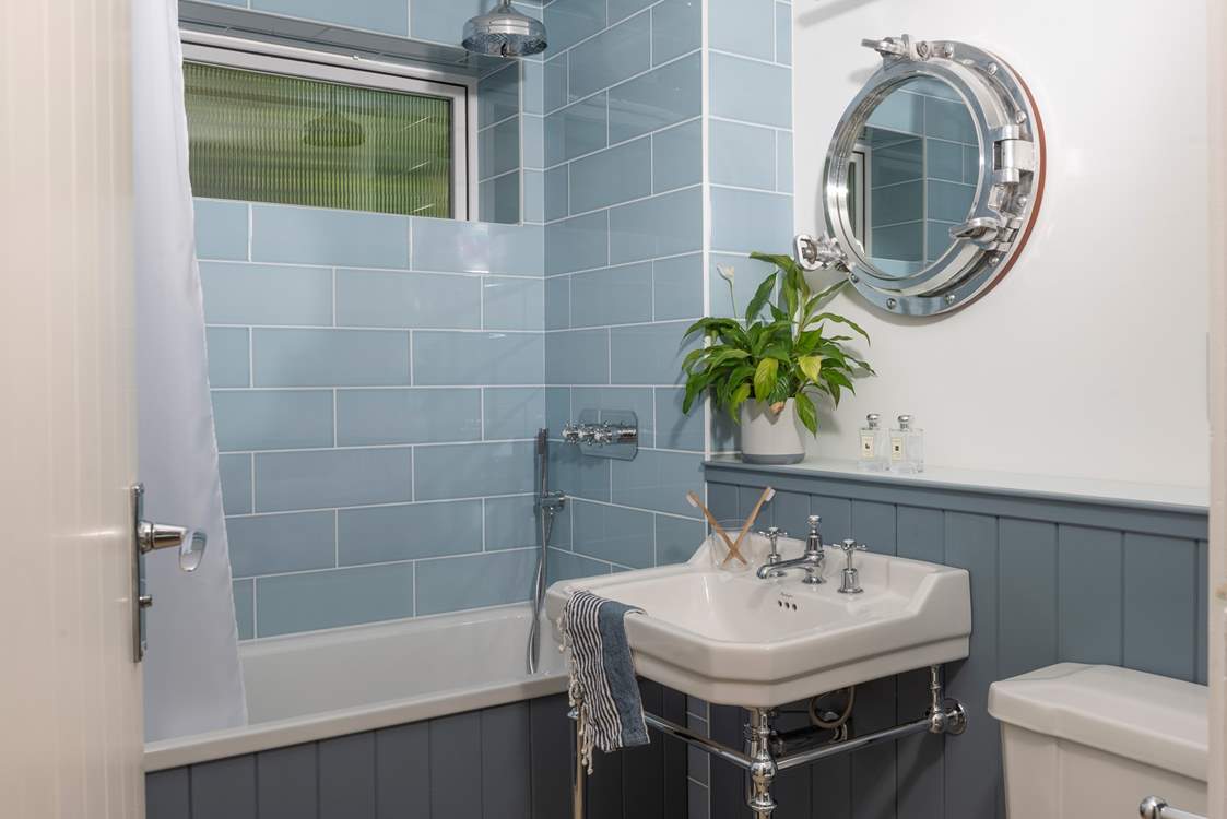 The first floor bathroom.