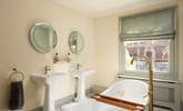 The family bathroom with twin wash-basins. - Thumbnail Image