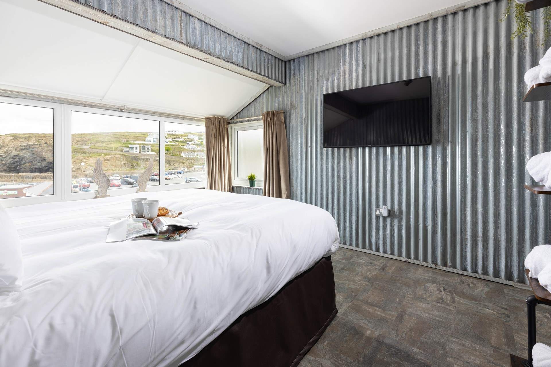 The main bedroom has the most astounding views.