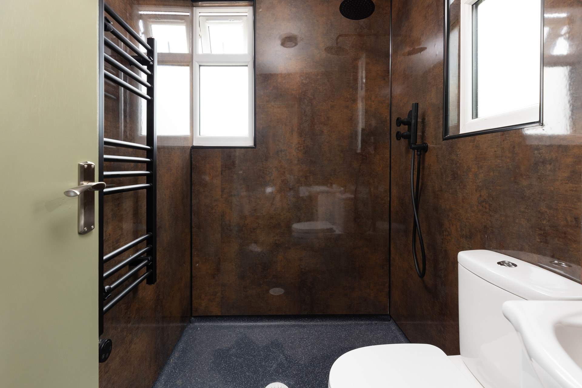 Bedroom 2 has a spacious wet-room and heated towel rail.