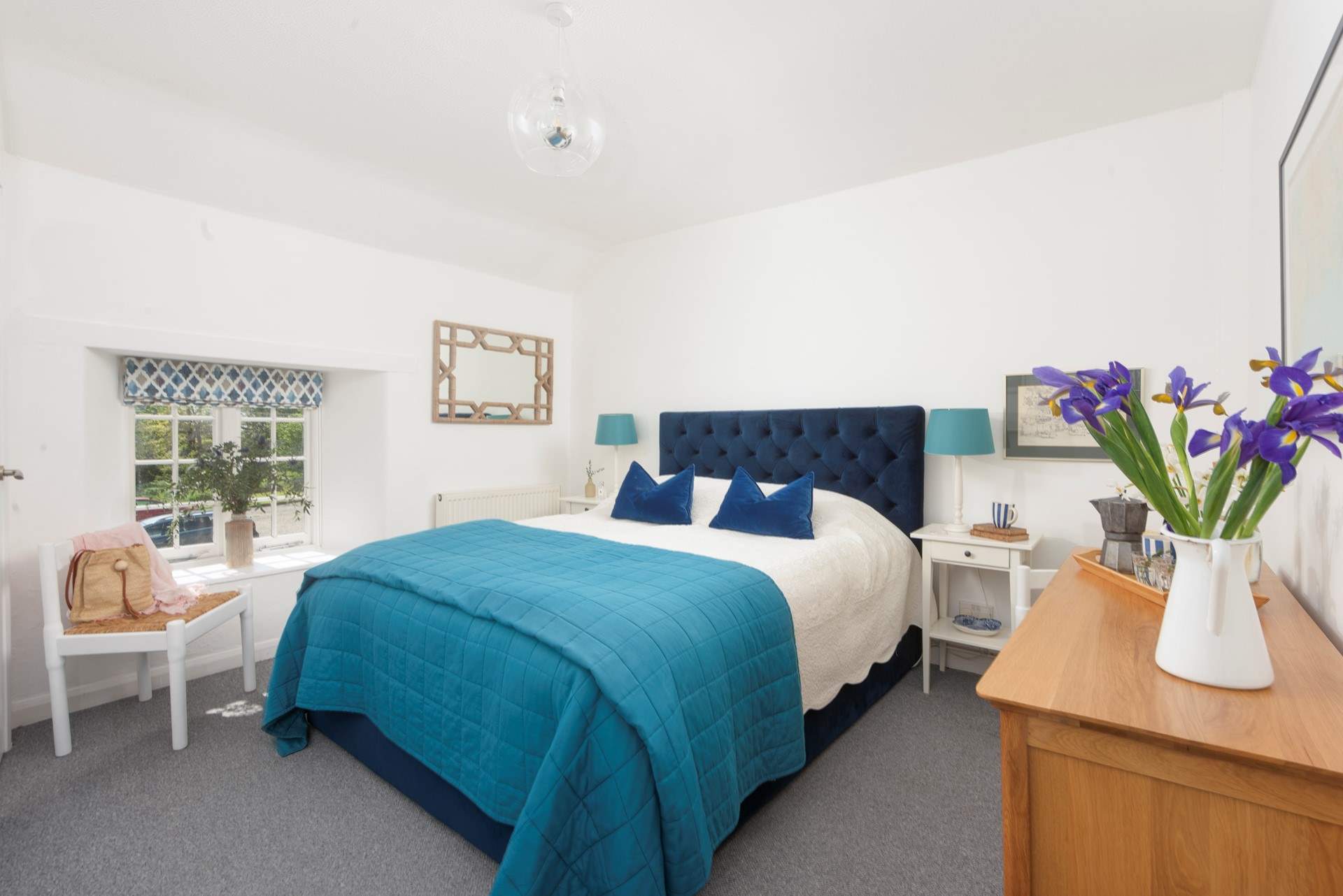 The lovely cottage bedroom.