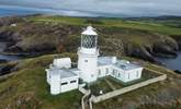 Standing on the cliff top, Stumble Head lighthouse. - Thumbnail Image