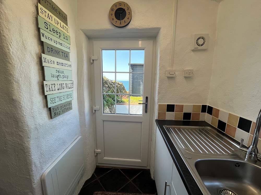 Looking out towards the patio, which ideal for sunny breakfasts with a spectacular view.