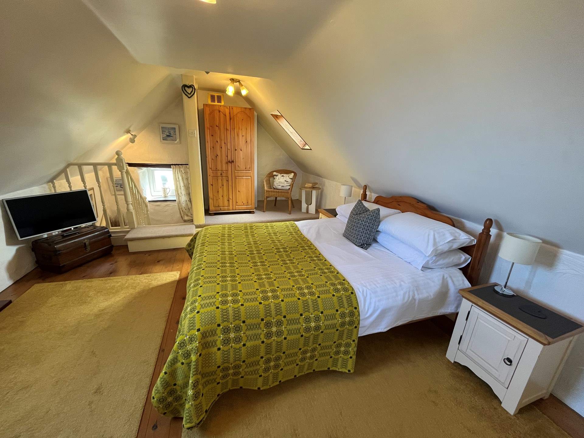 Have a sweet sleep in this hushed bedroom. 