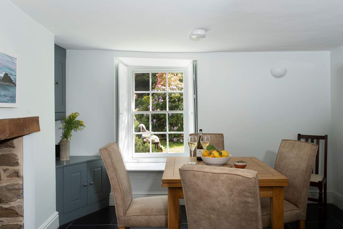 Enjoy watching the cottage's resident wren hopping about the garden.