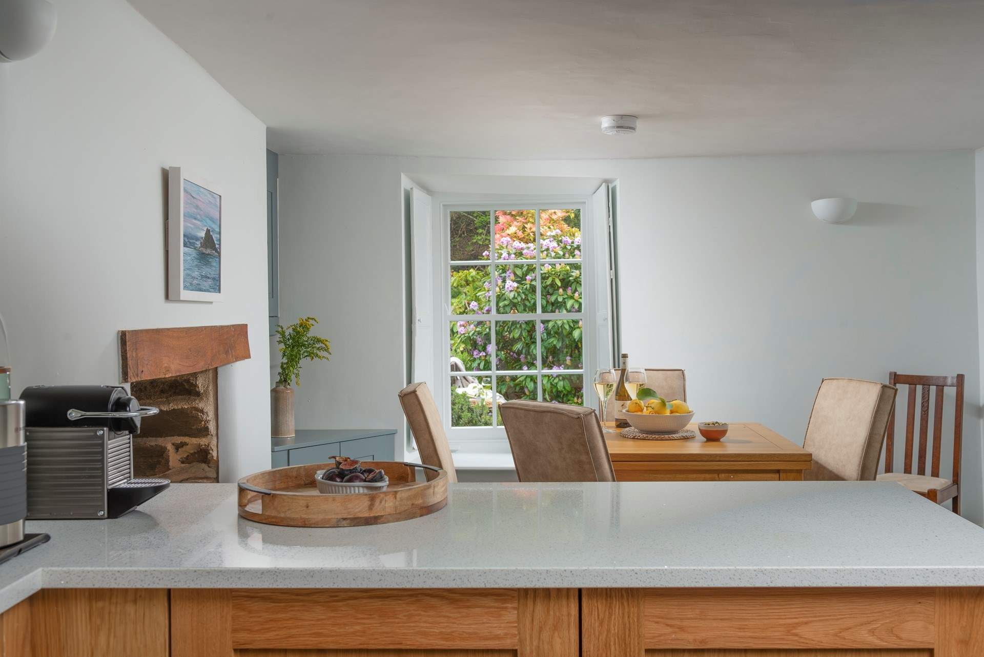 Looking through to the dining-table - which can be extended to sit eight people comfortably. 