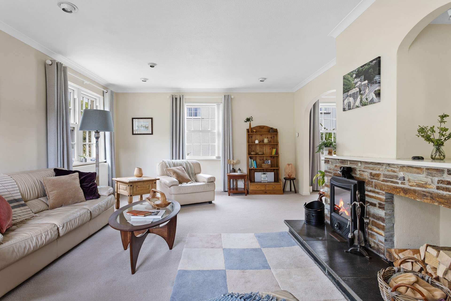 The large sitting-room has plenty of room for everyone to spread out.