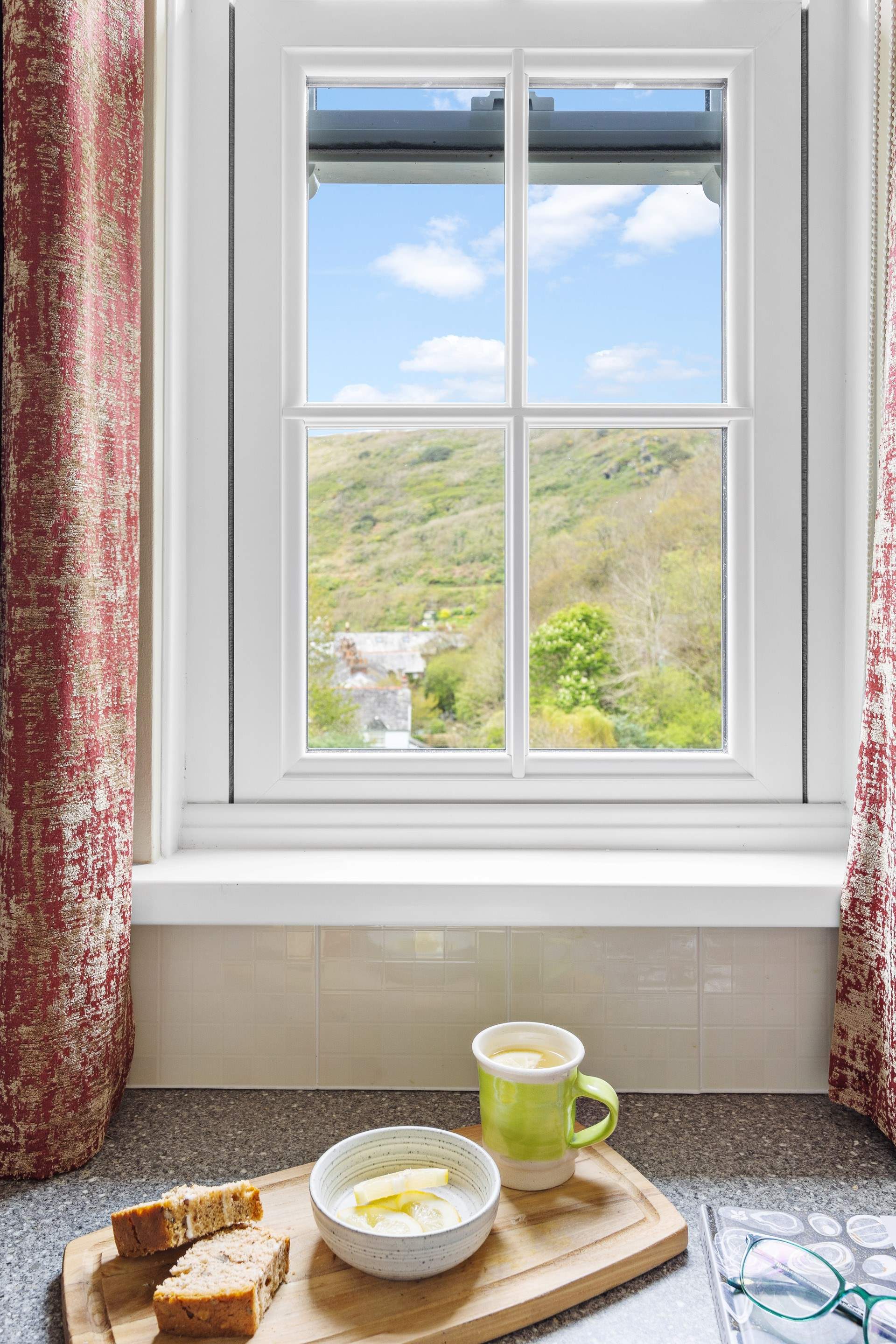 At the end of the kitchen is a separate room that can be used as an office for anyone who needs to catch up on some work whilst they are away. What a wonderful spot to sit and work!