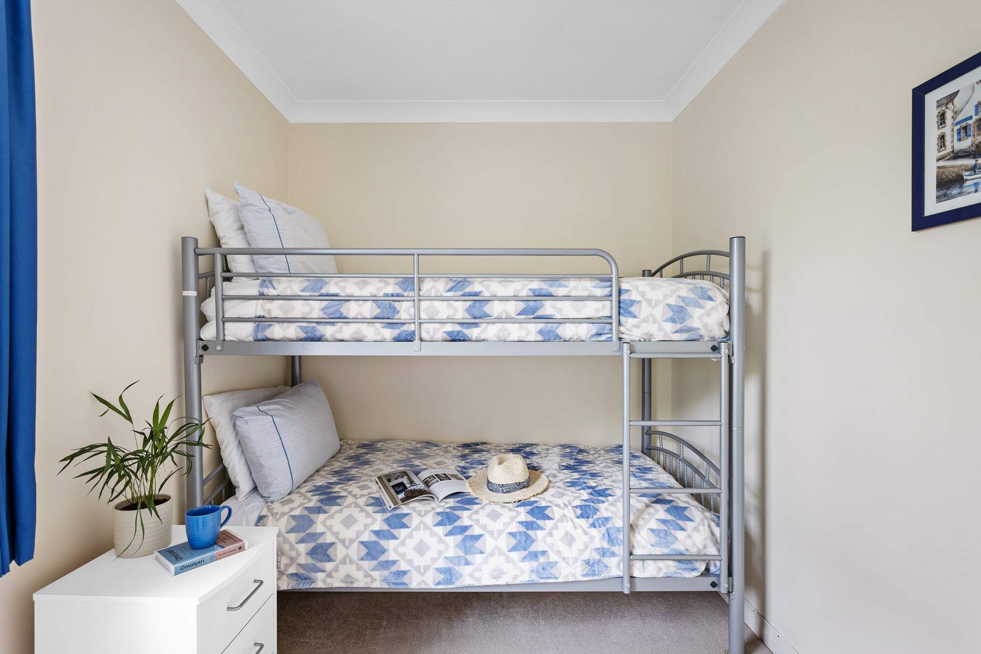 The bunk-beds will delight younger members of your party.