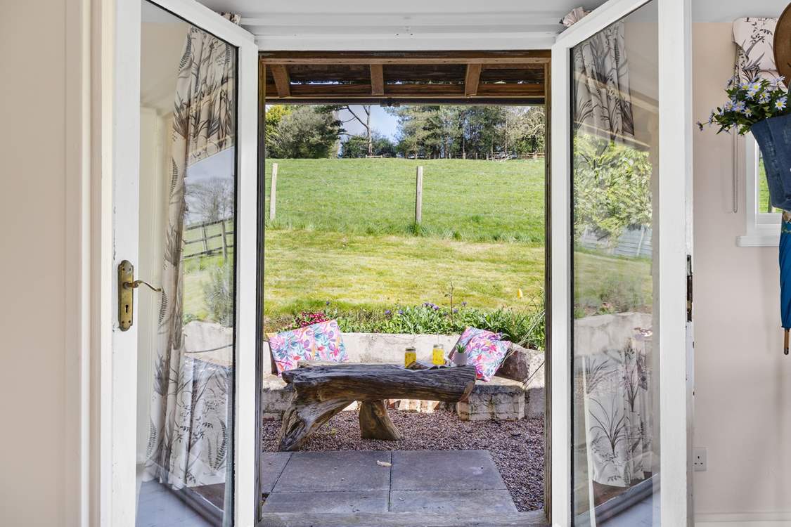 When you arrive you will enter through the main patio doors.