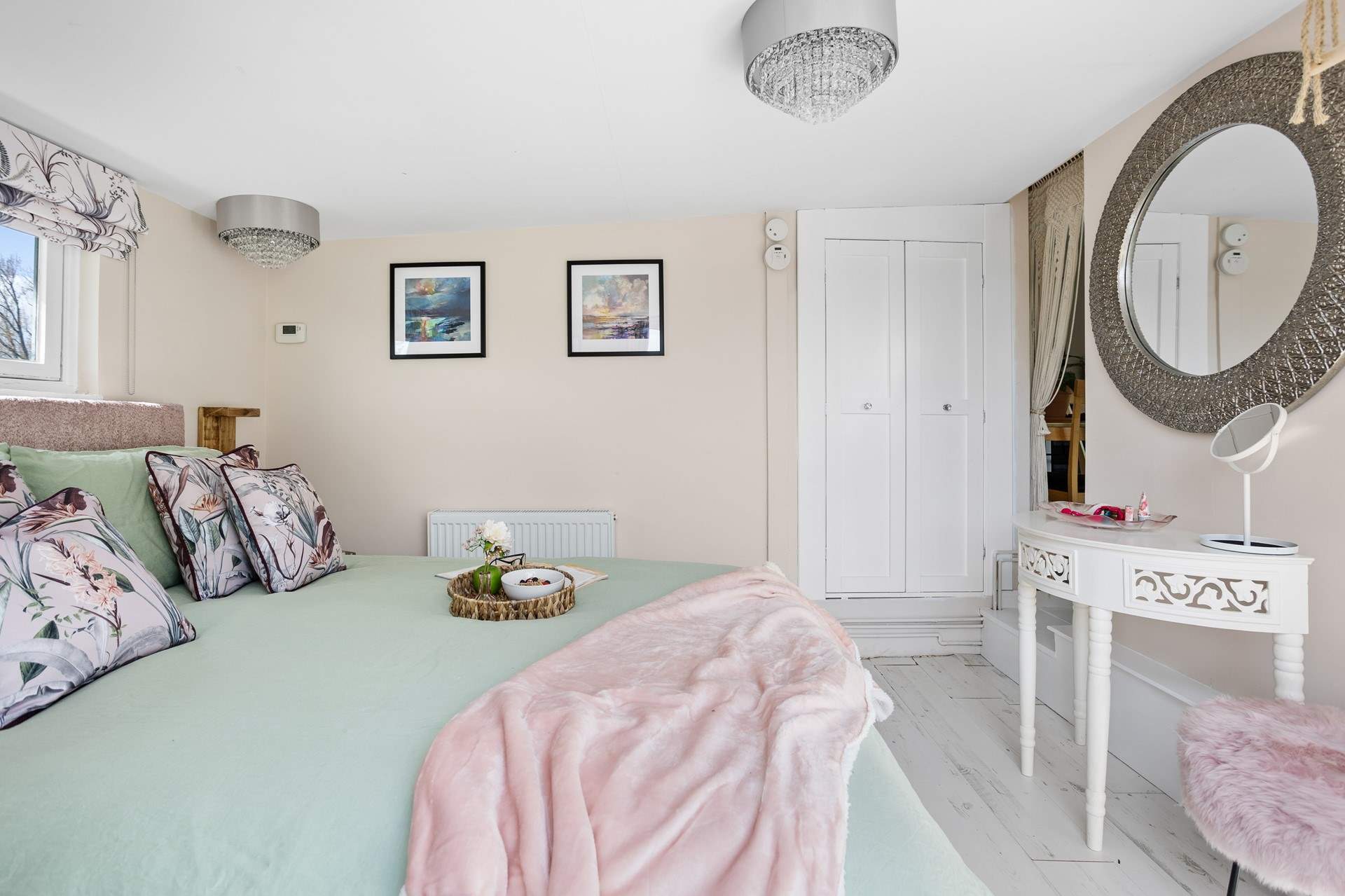 The perfect spot to get ready each morning with the patio doors open and the sun shining in!