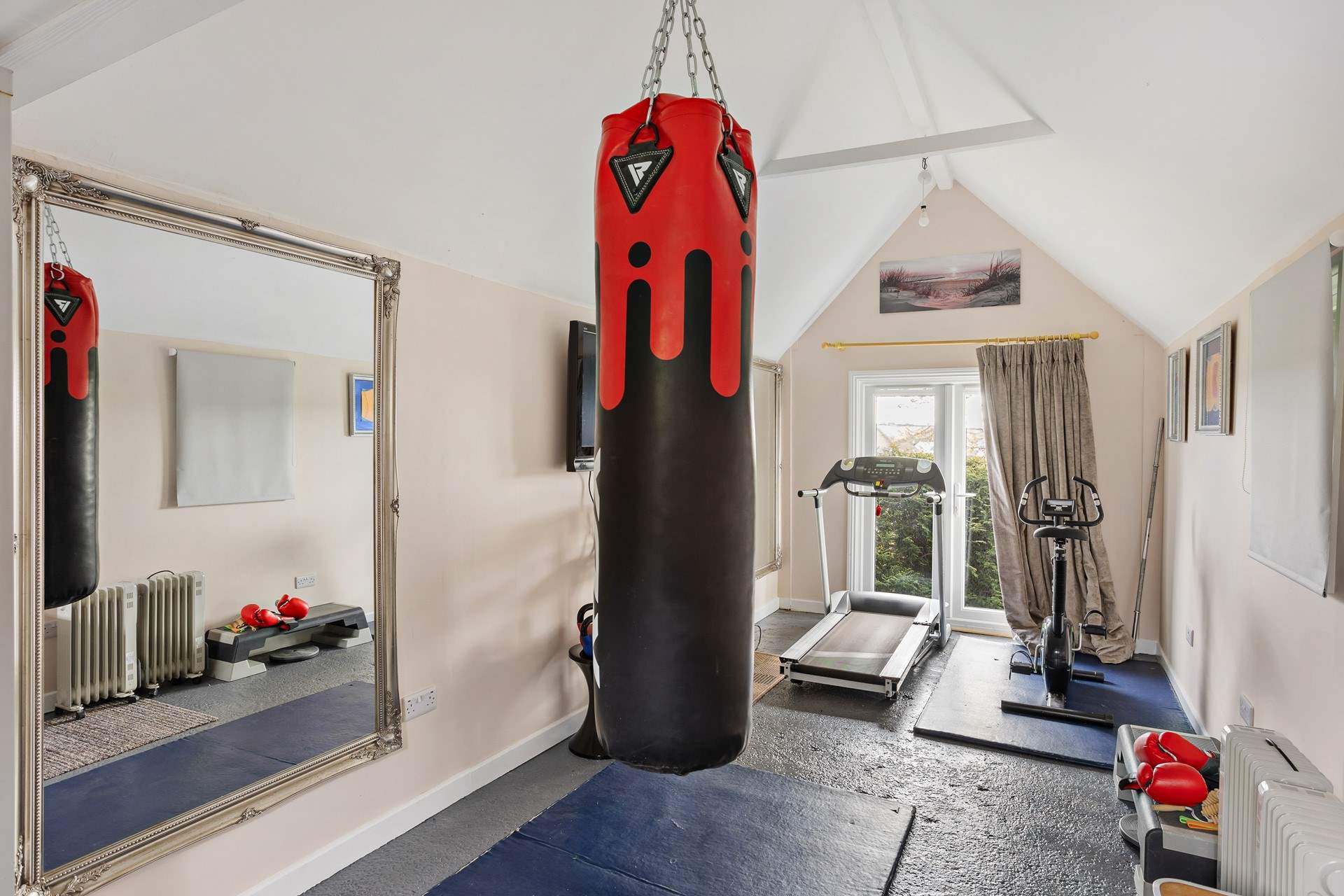 The gym is located in the grounds just a short walk from The Nook and is shared with the owners.