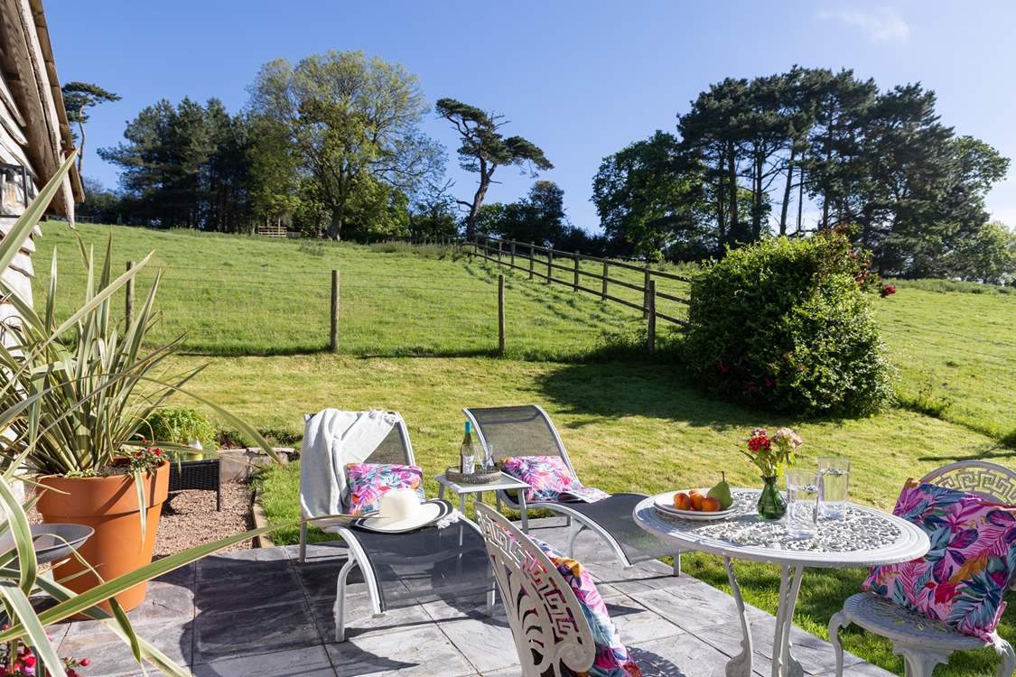 The private patio makes the perfect sun trap.