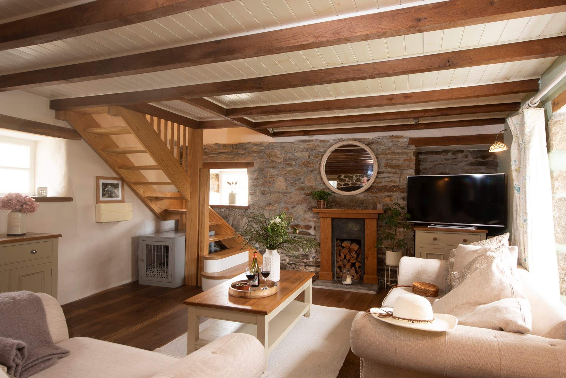 Inside, this sitting-room retains many original features and is simply beautiful.