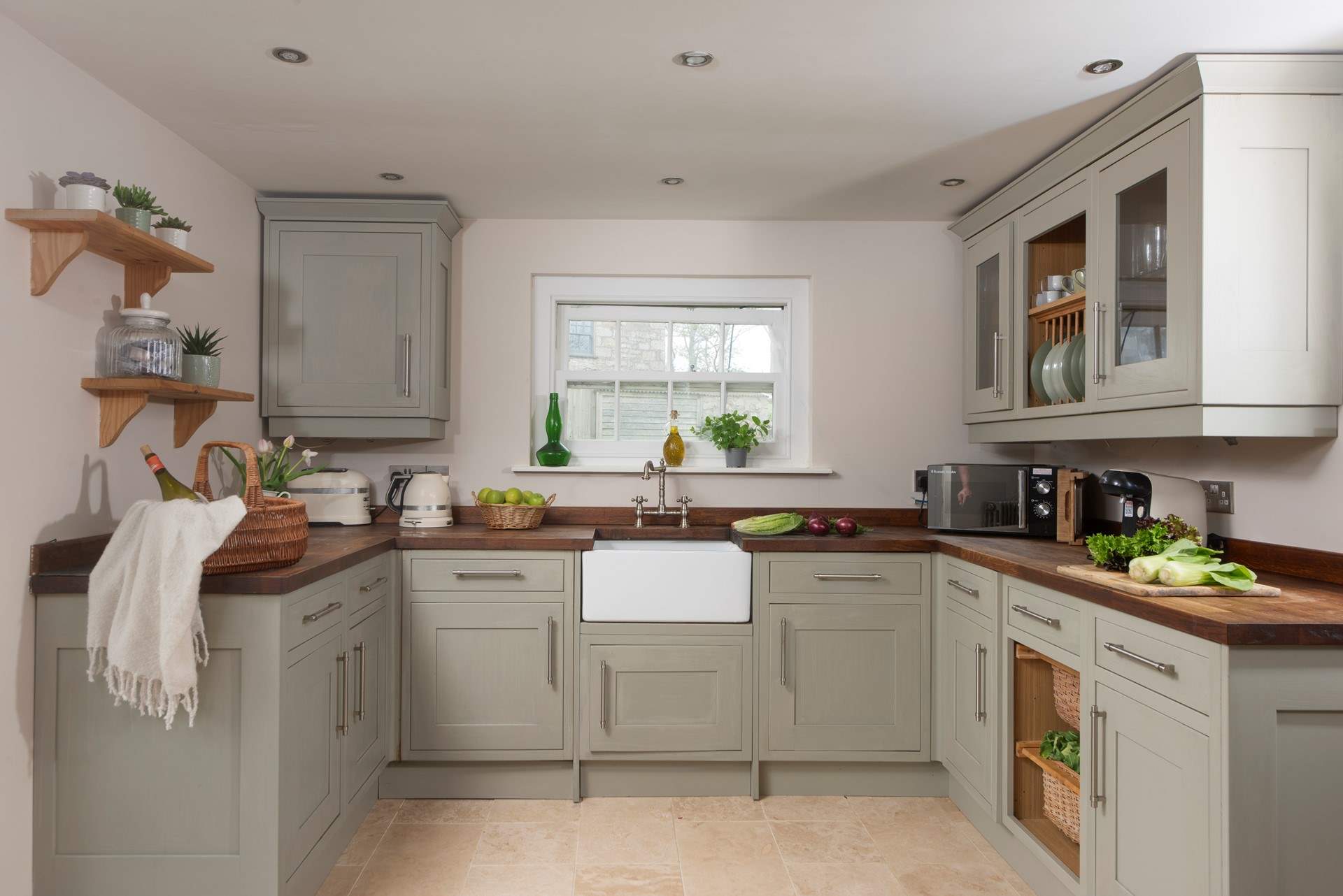 The dreamy kitchen is both stylish and practical.