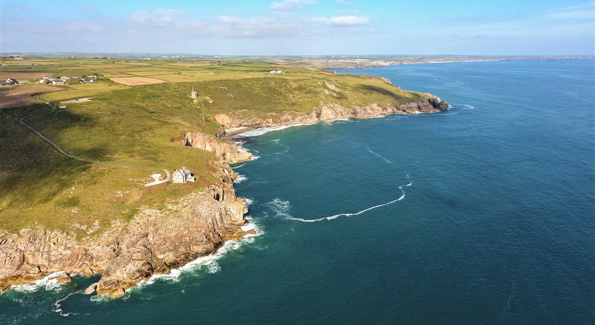 Dramatic cliffs dominate this part of the coastline.