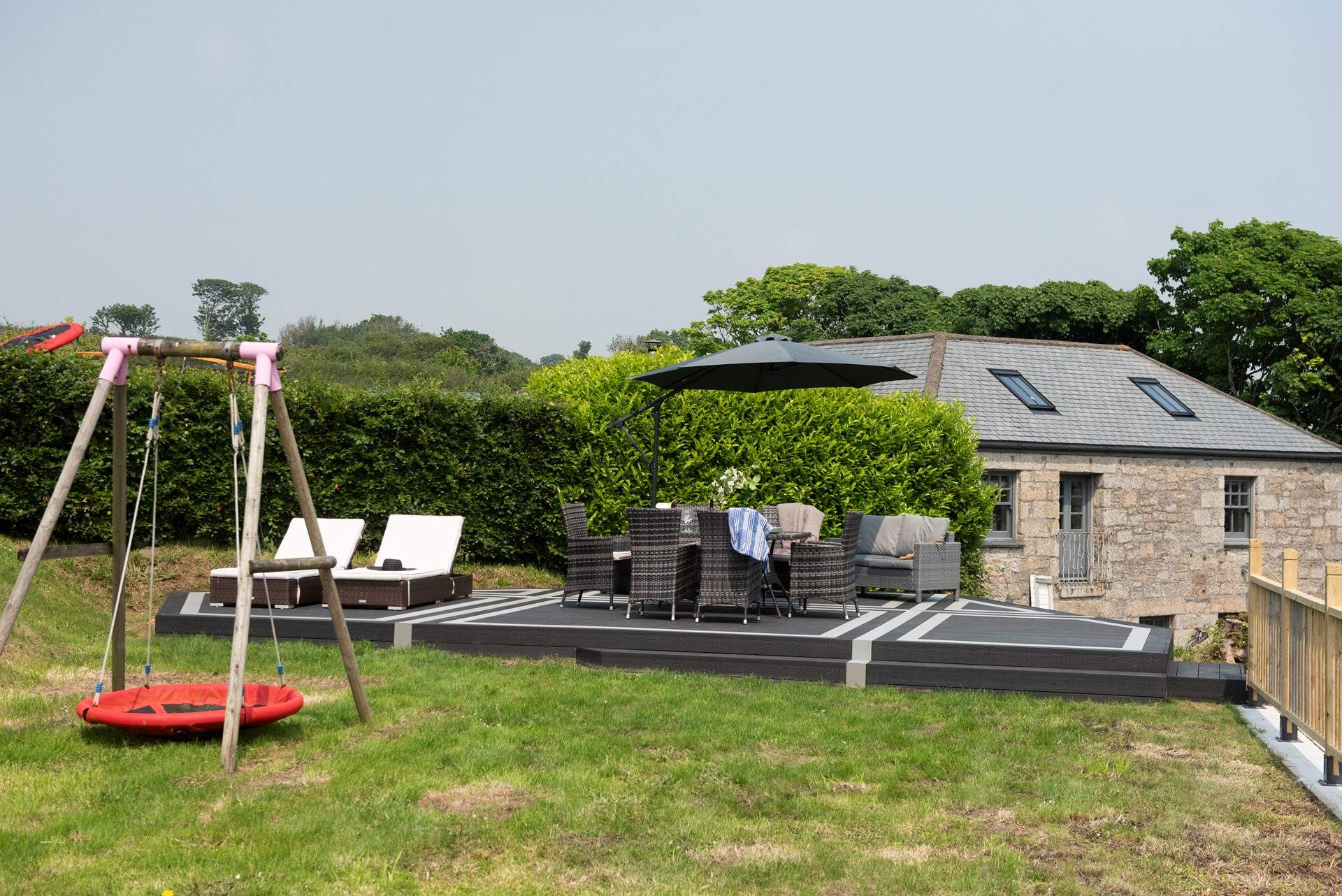 A fun swing for the children to enjoy.