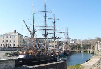The famous tall ships in the harbour.
