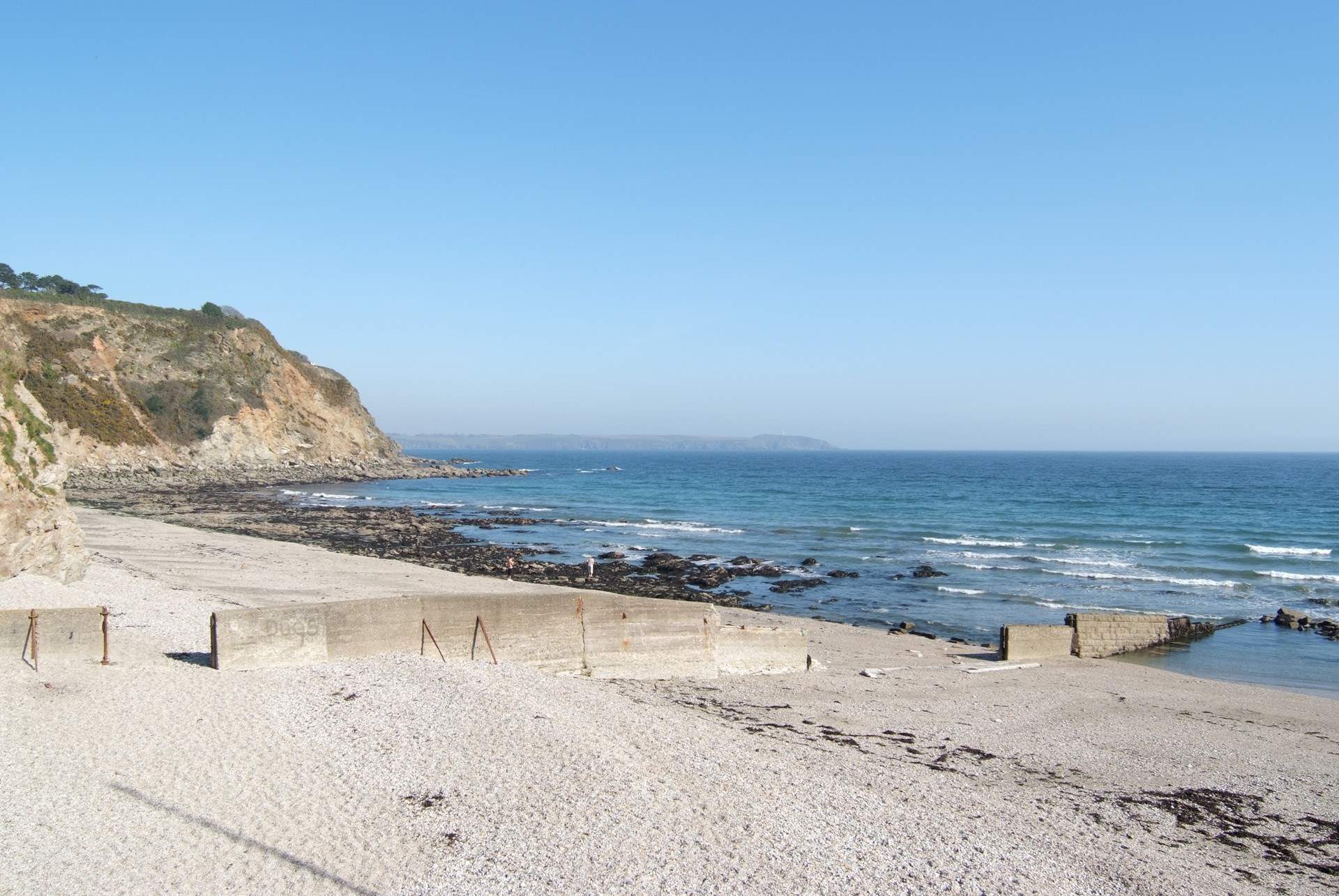 One of the beaches in the harbour.