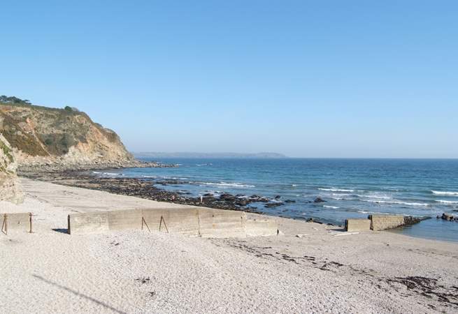 One of the beaches in the harbour.