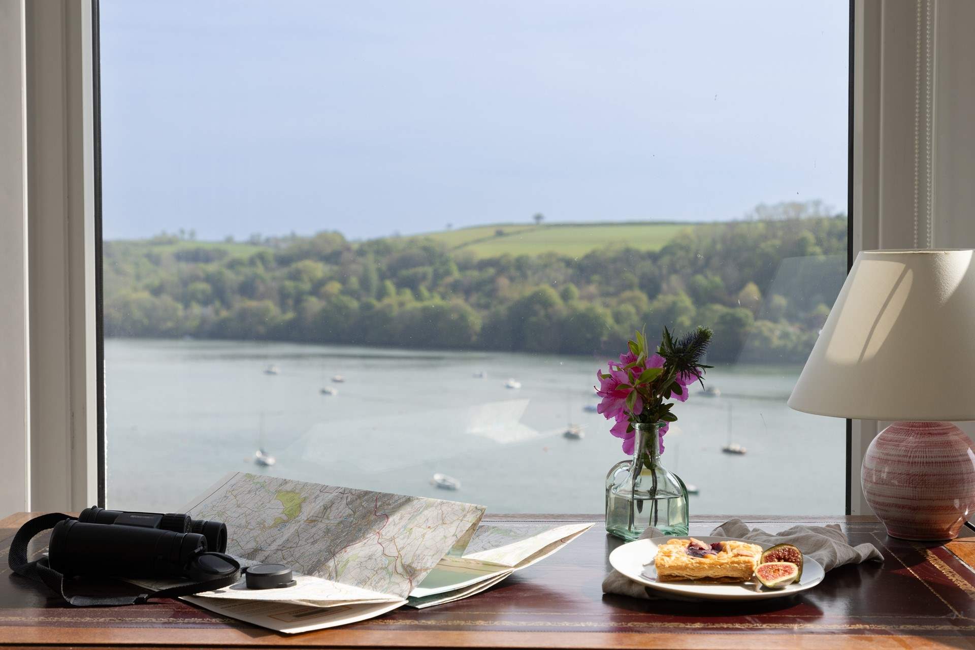 The view across the water to the woodlands and pastures beyond is quite special.
