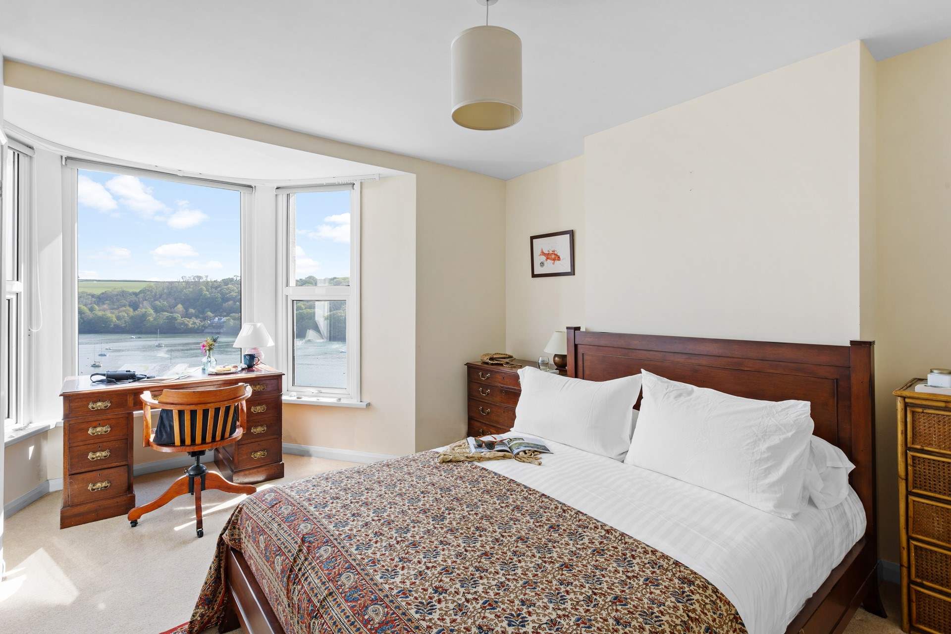 Who will be the lucky guest to have this bedroom? That gorgeous view is the perfect excuse for lazy holiday lie-ins.