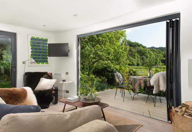 Pull back the bi-fold doors and soak in that view.