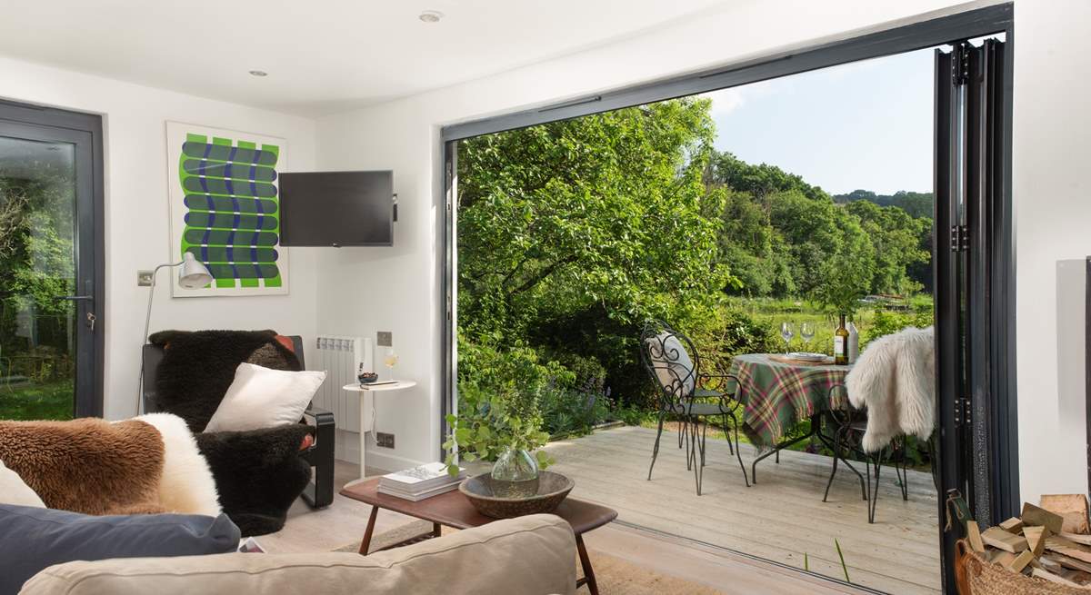 Pull back the bi-fold doors and soak in that view.