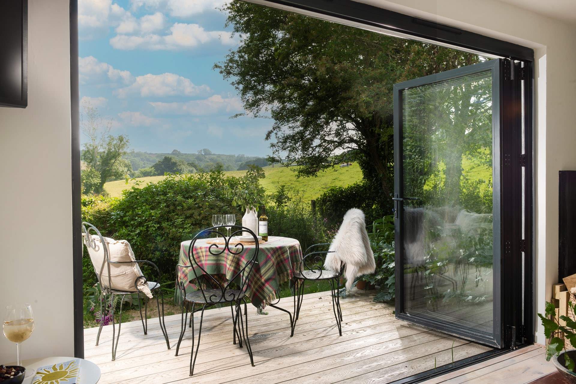 It's a picture perfect view, and at times there will be livestock in the neighbouring fields to add to the view.