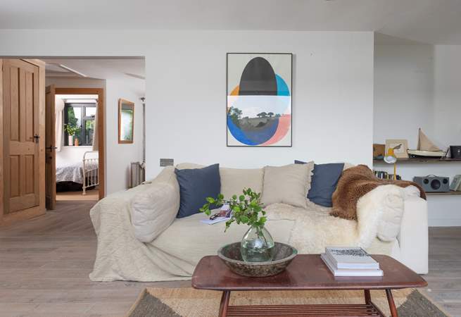 Sink into the squishy sofa after a day out exploring this beautiful part of Cornwall.