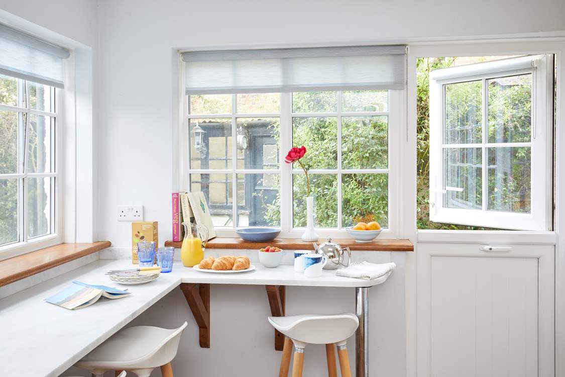 The breakfast nook is perfect for those morning moments of quiet before the day begins.