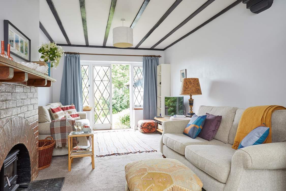 The wood-burner is great to curl up in front of on those cooler evenings.