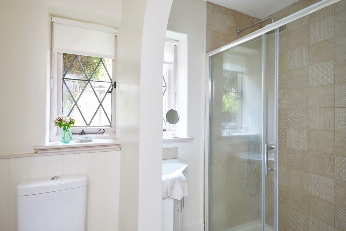 The ground floor shower-room is located just off the dining-room.