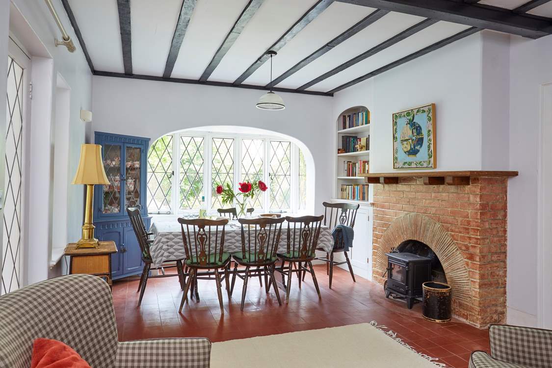 There are so many lovely features at Tangle Cottage. The second log-burner in the dining-room is just one of them.