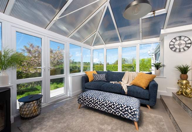 Double doors open to the patio. 