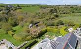 Looking down at Valley View and its own private garden, beyond to the shared gardens. - Thumbnail Image