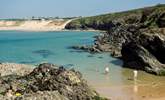 Crantock beach is perfect for a cooling dip. - Thumbnail Image