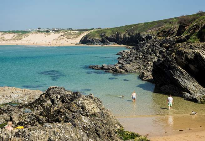 Crantock beach is perfect for a cooling dip.