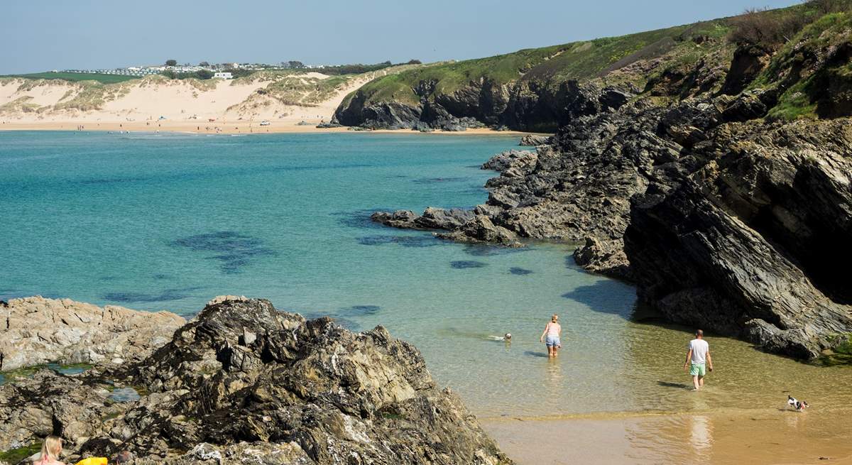 Crantock beach is perfect for a cooling dip.