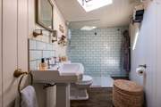 Unlike other huts, this shower-room is super spacious.