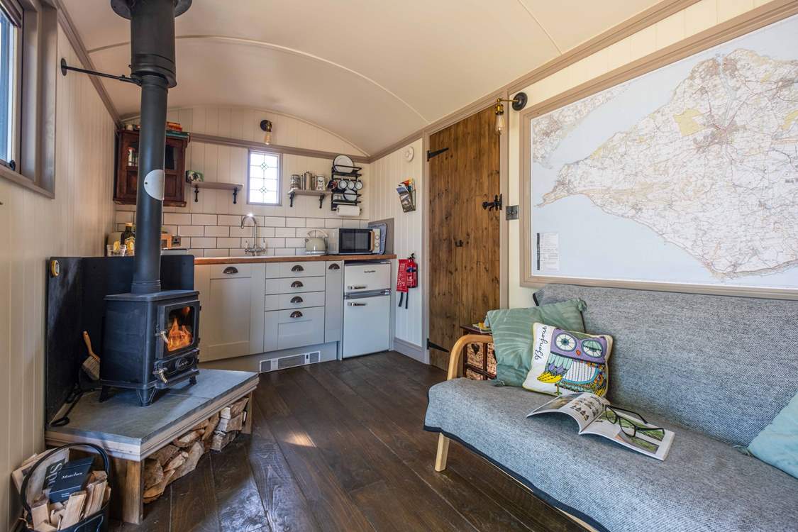 Complete with a wood-burner this hut is perfect during all seasons.
