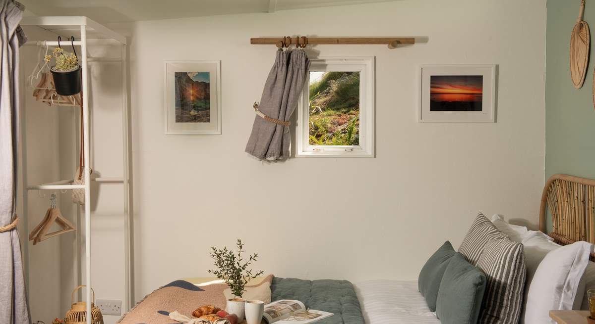 The king-sized bed offers the perfect night's sleep. 
