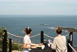 Dine alfresco with breathtaking views. 