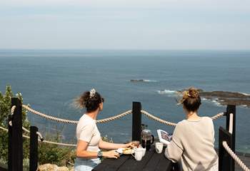 Dine alfresco with breathtaking views. 