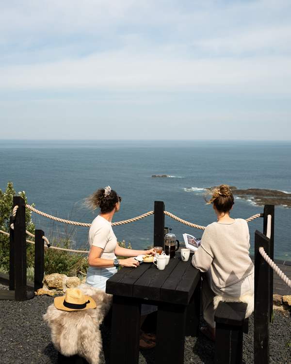 Dine alfresco with breathtaking views.