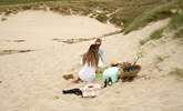 The dunes on Sennen Beach make a dreamy spot for a picnic.  - Thumbnail Image