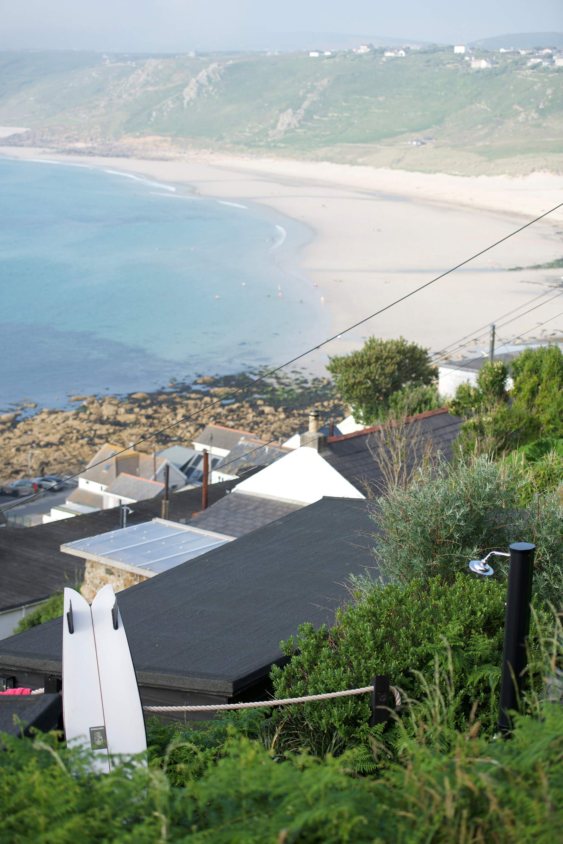 Freshen up after a salty sea swim in the alfresco shower with breathtaking views. 