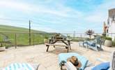 The bottom terrace offers views of the coast and glorious beach at Woolacombe. - Thumbnail Image